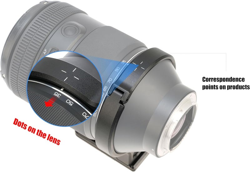 FocusFoto Metal Tripod Collar Mount Ring 86mm for Samyang 35-150mm F2-2.8 Lens, Bottom with 1/4" & 3/8" Thread Screw Mount Dovetail Groove Quick-Release Plate for Acra-Swiss Tripod - Image 4